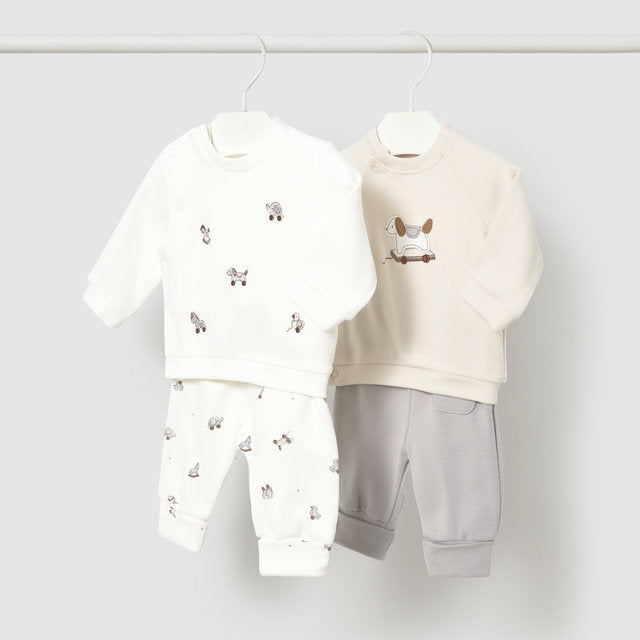 Mayoral Kışlık Erkek Bebek Eşofman 4'lü Set Ekru