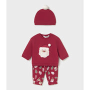 Mayoral Kışlık Bebek Sweatshirt Pantolon 3'lü Set Kırmızı