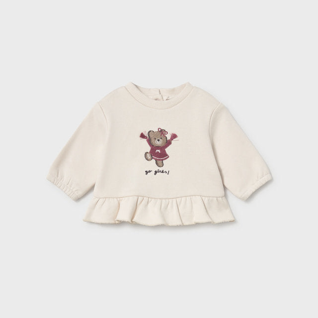 Mayoral Kışlık Kız Bebek Yelekli Eşofman 3'lü Set Bej