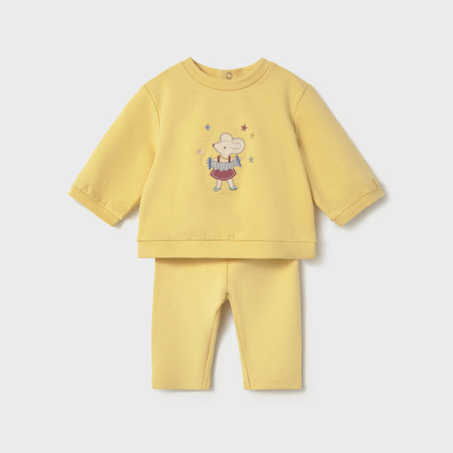 Mayoral Kışlık Kız Bebek Bluz Tayt 4'lü Set Sarı