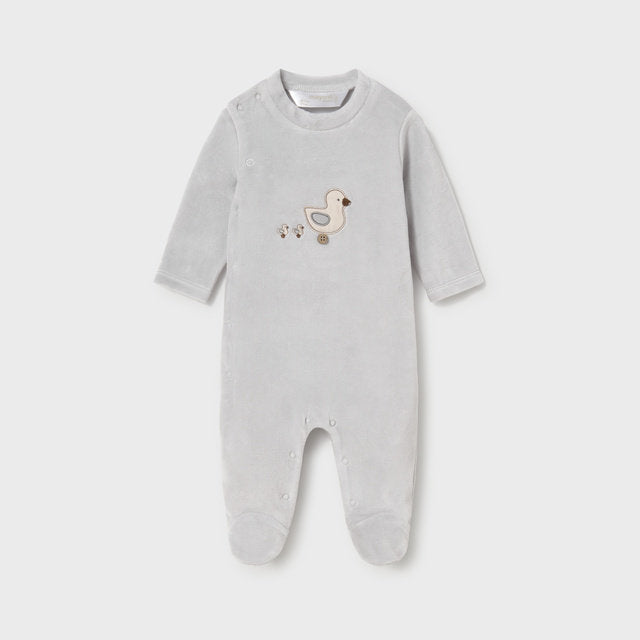 Mayoral Kışlık Erkek Bebek Kadife Tulum 2'li Set Gri