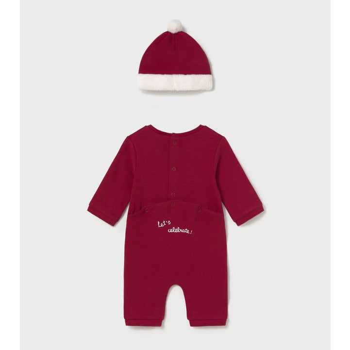 Mayoral Kışlık Bebek Tulum Şapka Set Kırmızı
