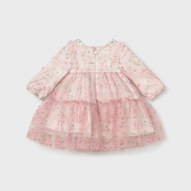 Mayoral Kışlık Kız Bebek Tül Elbise Pembe