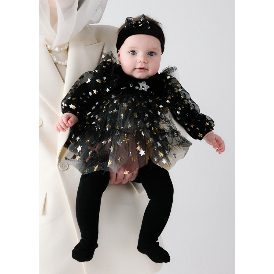 Mayoral Kışlık Kız Bebek Tül Elbise Siyah