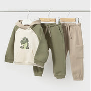 Mayoral Kışlık Erkek Bebek Sweatshirt Eşofman 3'lü Set Yeşil