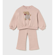 Mayoral Kışlık Kız Bebek Sweatshirt Eşofman Set Pembe