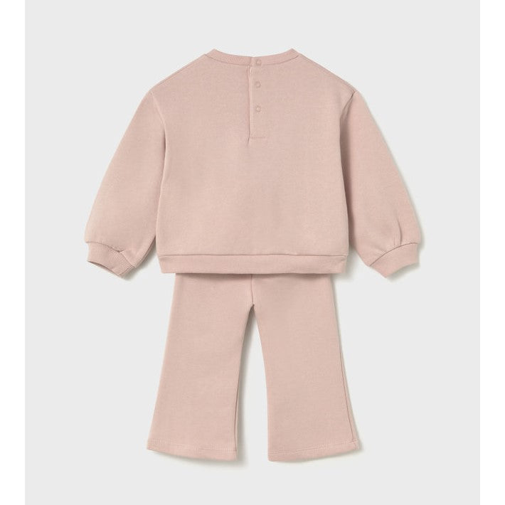 Mayoral Kışlık Kız Bebek Sweatshirt Eşofman Set Pembe