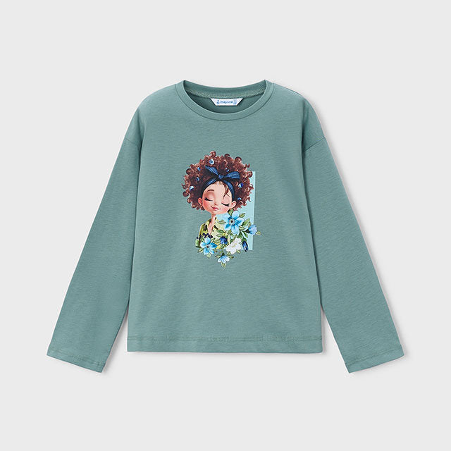 Mayoral Kışlık Kız Uzun Kol T-shirt Yeşil