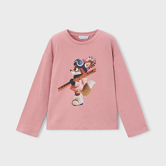 Mayoral Kışlık Kız Uzun Kol T-shirt Pembe