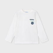 Mayoral Kışlık Erkek Uzun Kol T-shirt Ekru