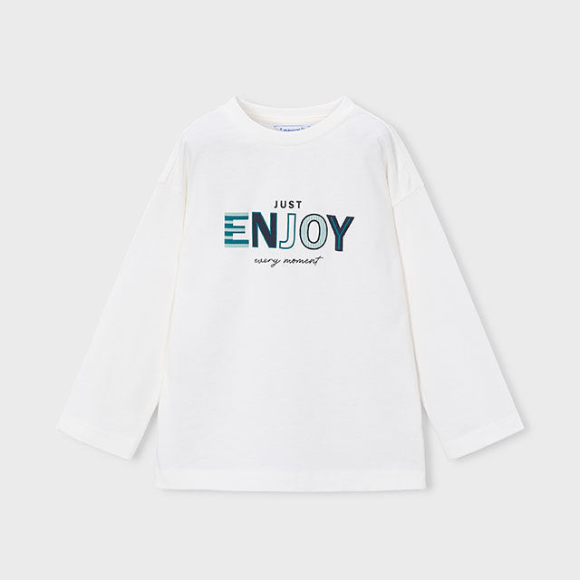 Mayoral Kışlık Erkek Uzun Kol T-shirt Ekru