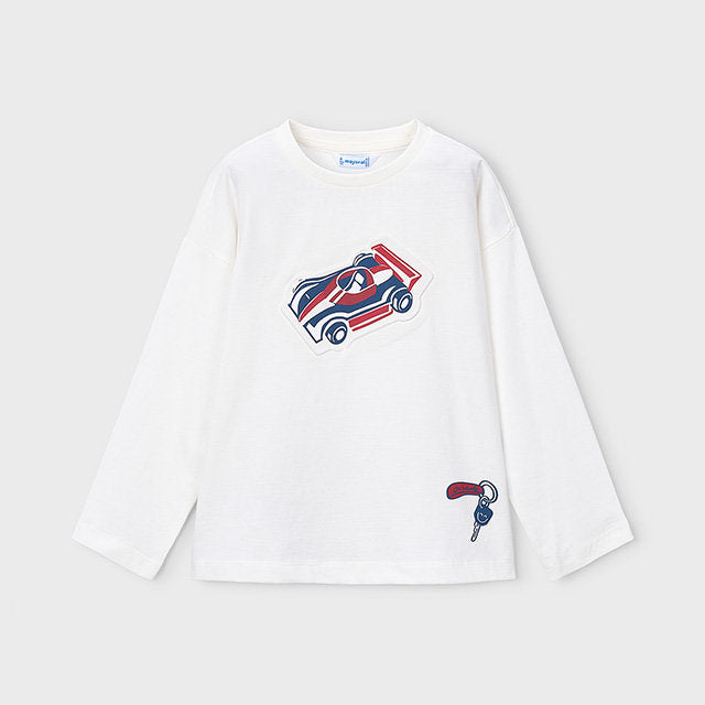 Mayoral Kışlık Erkek Uzun Kol T-shirt Ekru