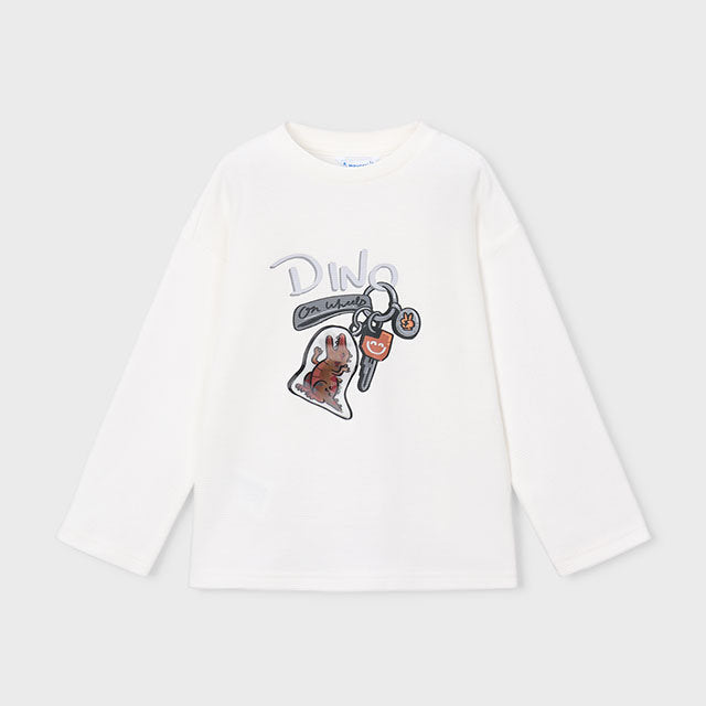 Mayoral Kışlık Erkek Uzun Kol T-shirt Ekru