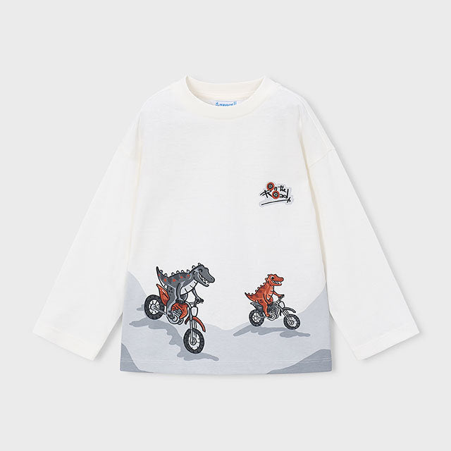 Mayoral Kışlık Erkek Uzun Kol T-shirt Ekru