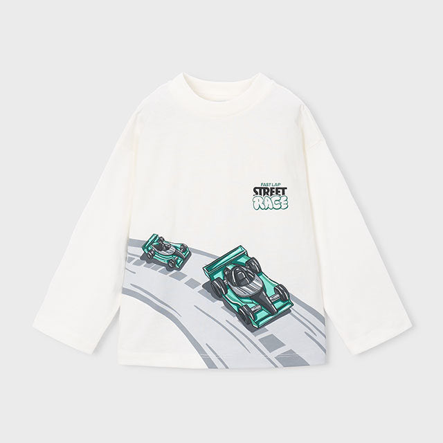 Mayoral Kışlık Erkek Uzun Kol T-shirt Ekru