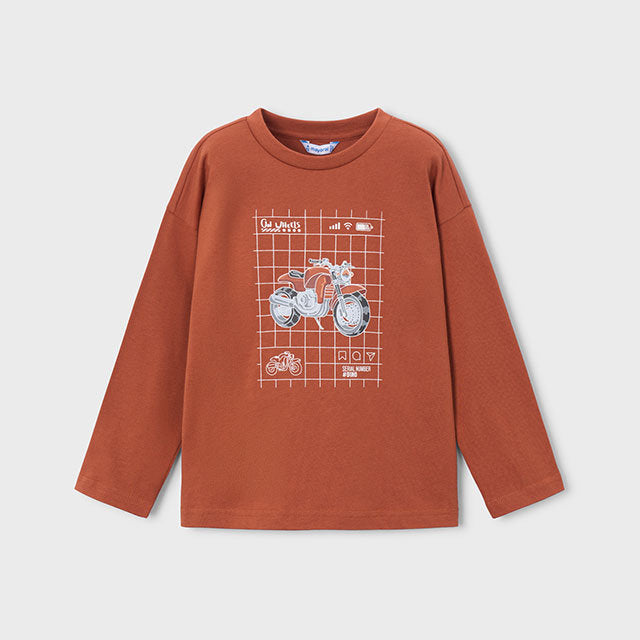 Mayoral Kışlık Erkek Uzun Kol T-shirt Kahverengi