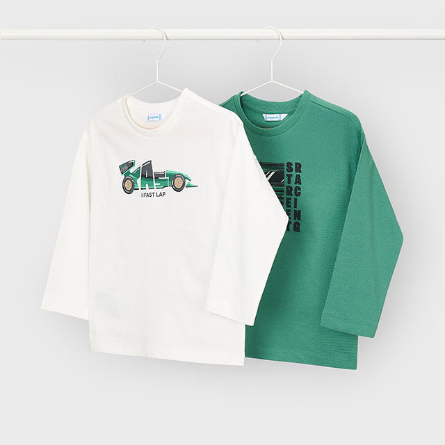 Mayoral Kışlık Erkek Uzun Kol T-shirt İkili Set Yeşil