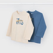 Mayoral Kışlık Erkek Uzun Kol T-shirt İkili Set Mavi