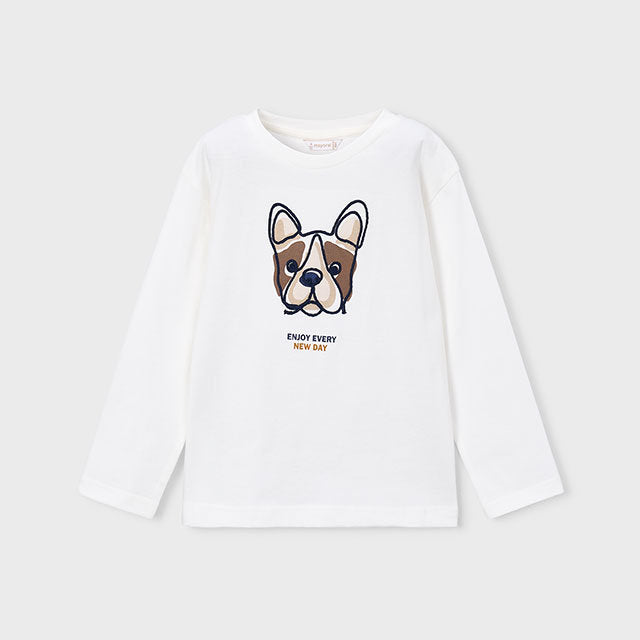Mayoral Kışlık Erkek Uzun Kol T-shirt Ekru