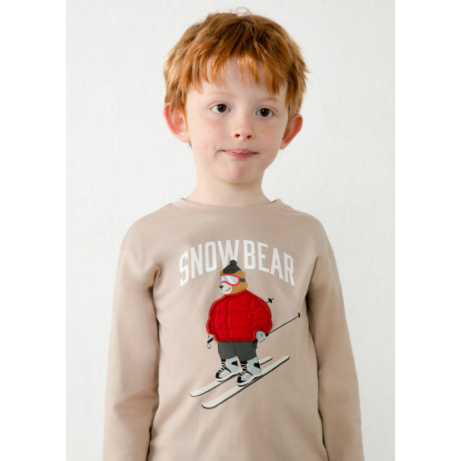 Mayoral Kışlık Erkek Uzun Kol T-shirt Bej