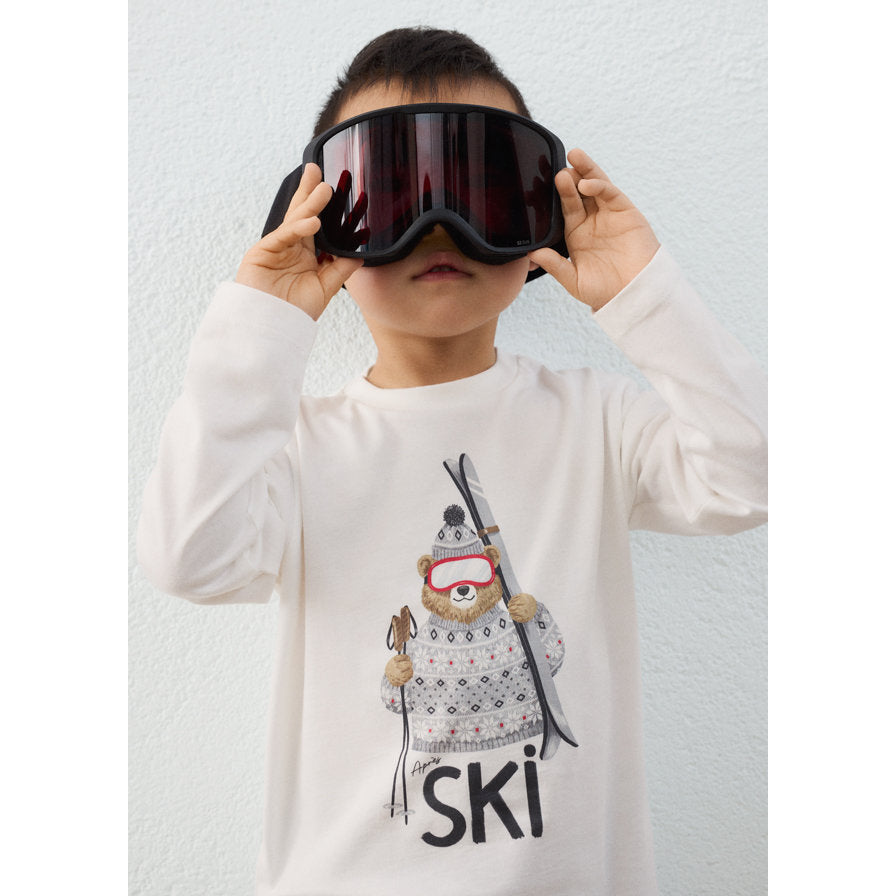 Mayoral Kışlık Erkek Uzun Kol T-shirt Ekru