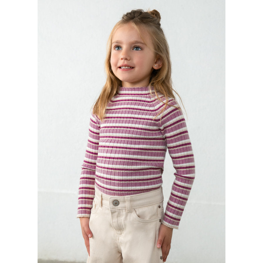 Mayoral Kışlık Kız Örme Balıkçı Yaka Kazak Mor