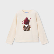 Mayoral Kışlık Kız Uzun Kol T-shirt Bej