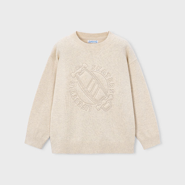 Mayoral Kışlık Erkek Uzun Kol Sweatshirt Bej