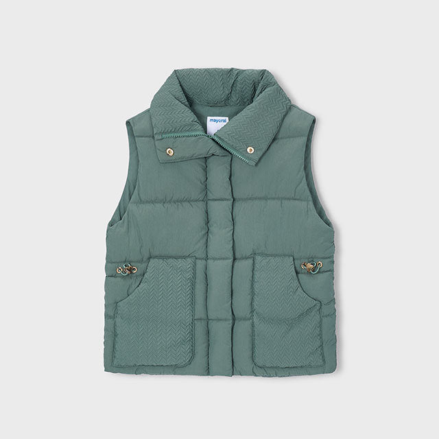 Mayoral Kışlık Kız Dolgulu Anorak Yelek Yeşil