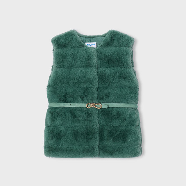 Mayoral Kışlık Kız Kürklü Anorak Yelek Yeşil