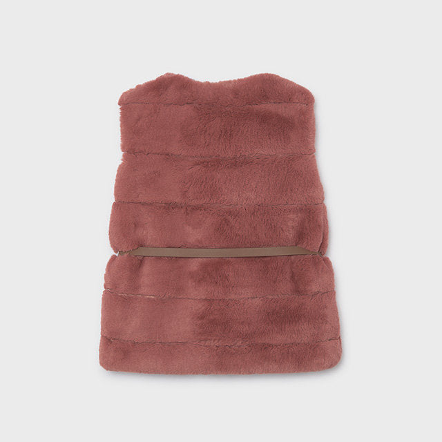 Mayoral Kışlık Kız Kürklü Anorak Yelek Pembe