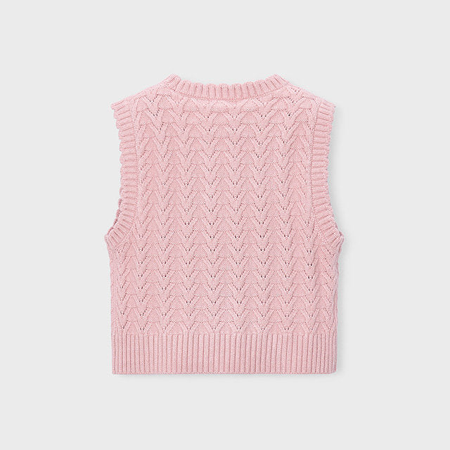 Mayoral Kışlık Kız Örme Yelek Pembe