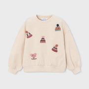 Mayoral Kışlık Kız Uzun Kol Sweatshirt Bej