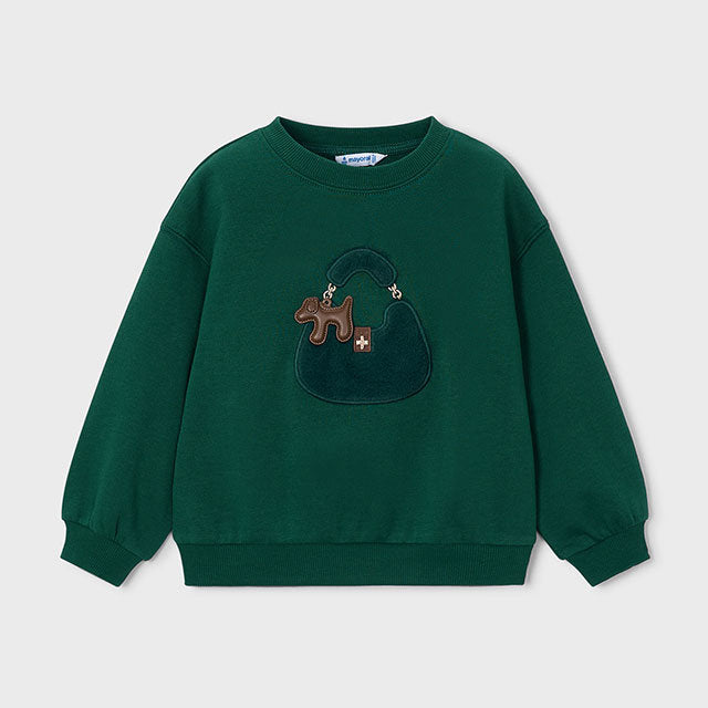 Mayoral Kışlık Kız Uzun Kol Sweatshirt Yeşil