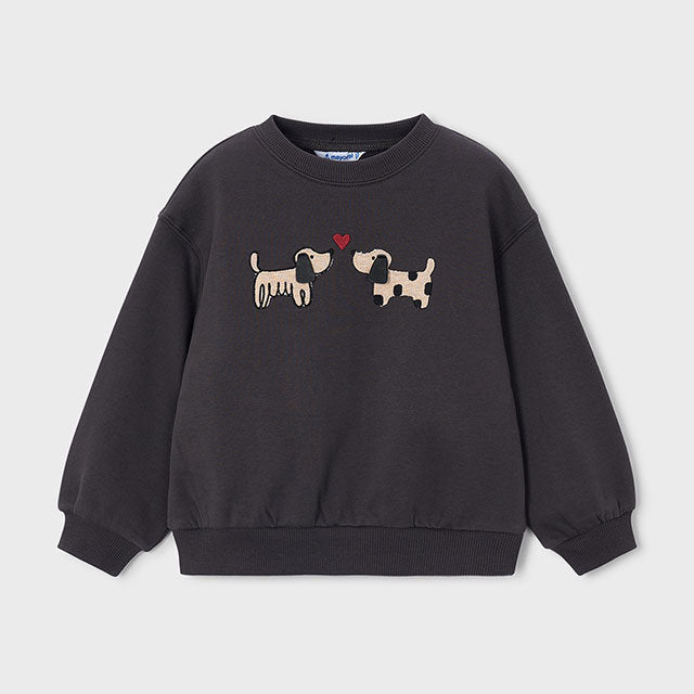 Mayoral Kışlık Kız Uzun Kol Sweatshirt Antrasit