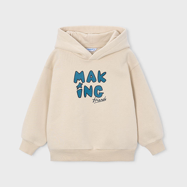 Mayoral Kışlık Erkek Uzun Kol Kapşonlu Sweatshirt Bej