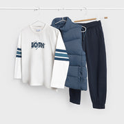 Mayoral Kışlık Erkek Anorak Yelek Sweatshirt Eşofman Set Lacivert