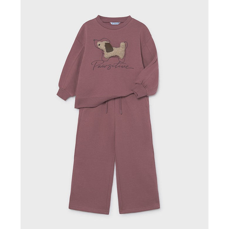 Mayoral Kışlık Kız Sweatshirt Eşofman Set Mor