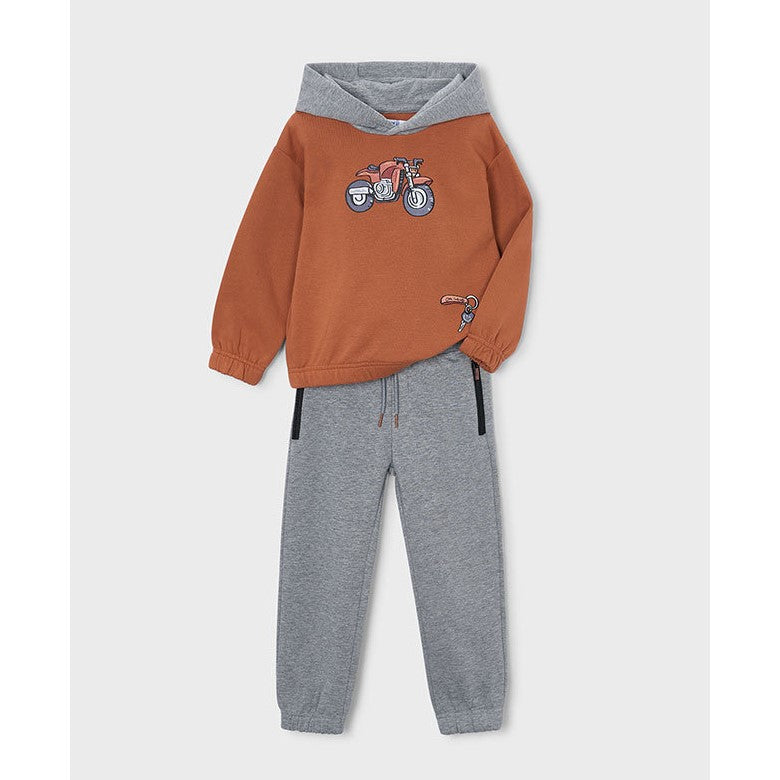 Mayoral Kışlık Erkek Sweatshirt Eşofman Set Kahverengi