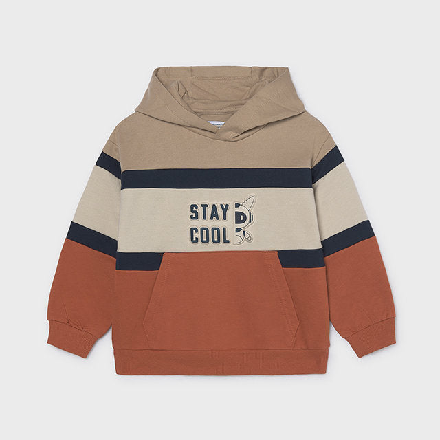 Mayoral Kışlık Erkek Kapşonlu Sweatshirt Eşofman Üçlü Set Kahverengi