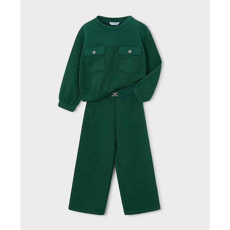 Mayoral Kışlık Kız Sweatshirt Eşofman Set Yeşil