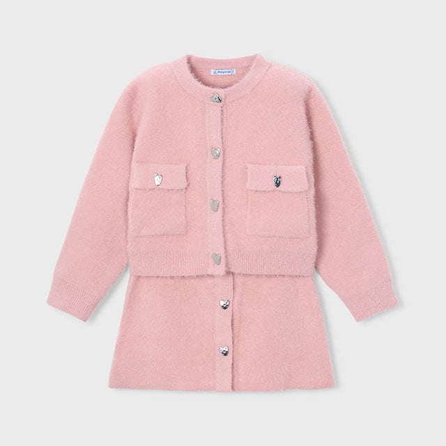 Mayoral Kışlık Kız Bluz Etek Set Pembe