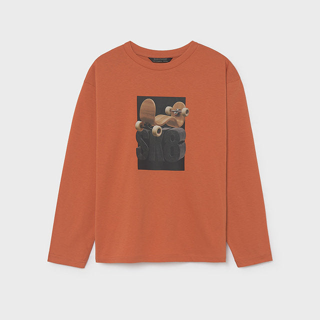 Mayoral Kışlık Erkek Uzun Kol T-shirt Turuncu