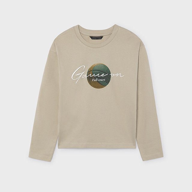 Mayoral Kışlık Erkek Uzun Kol T-shirt Bej