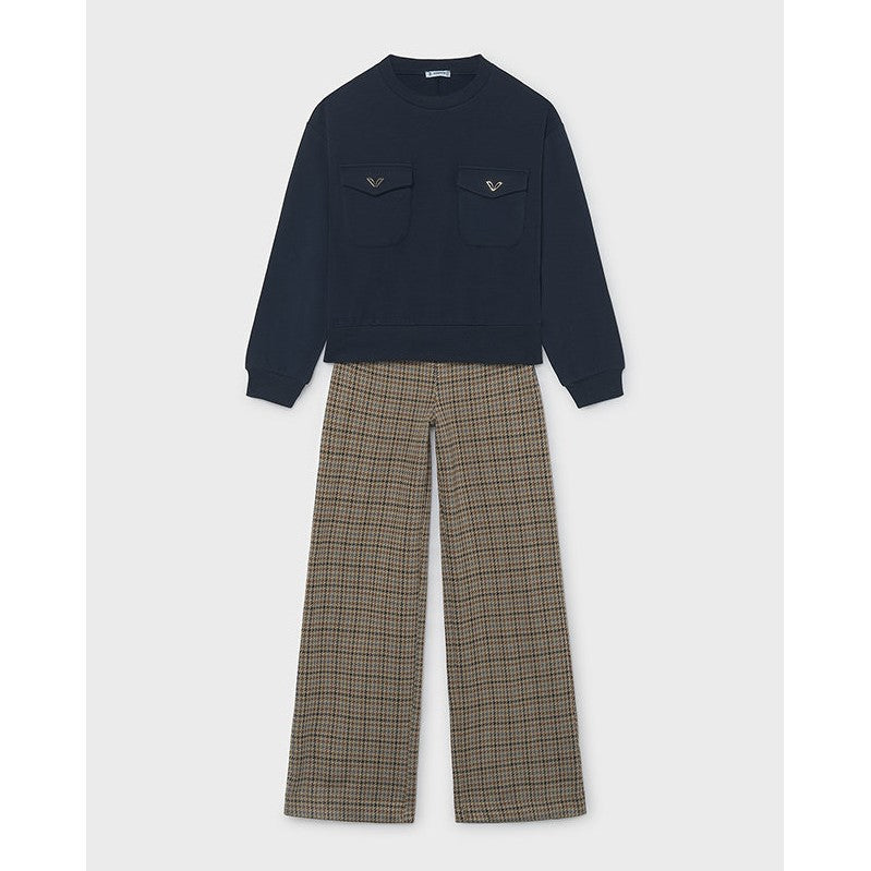 Mayoral Kışlık Kız Sweatshirt Pantolon Set Lacivert