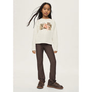 Mayoral Kışlık Kız Sweatshirt Pantolon Set Kahverengi