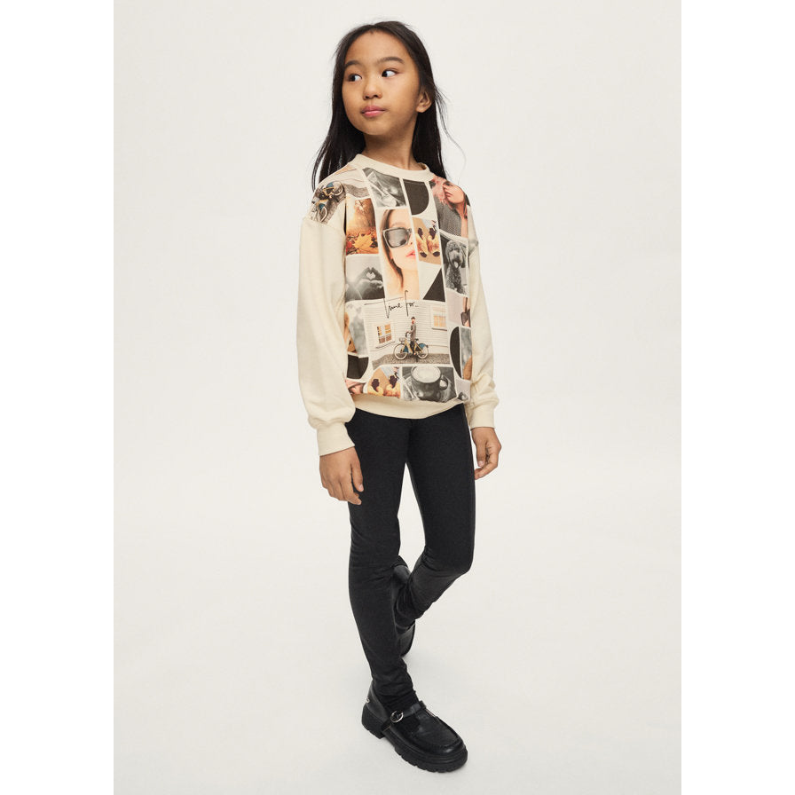 Mayoral Kışlık Kız Sweatshirt Tayt Pantolon Set Siyah