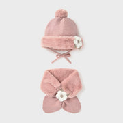 Mayoral Kışlık Kız Bebek Atkı Bere Set Pembe