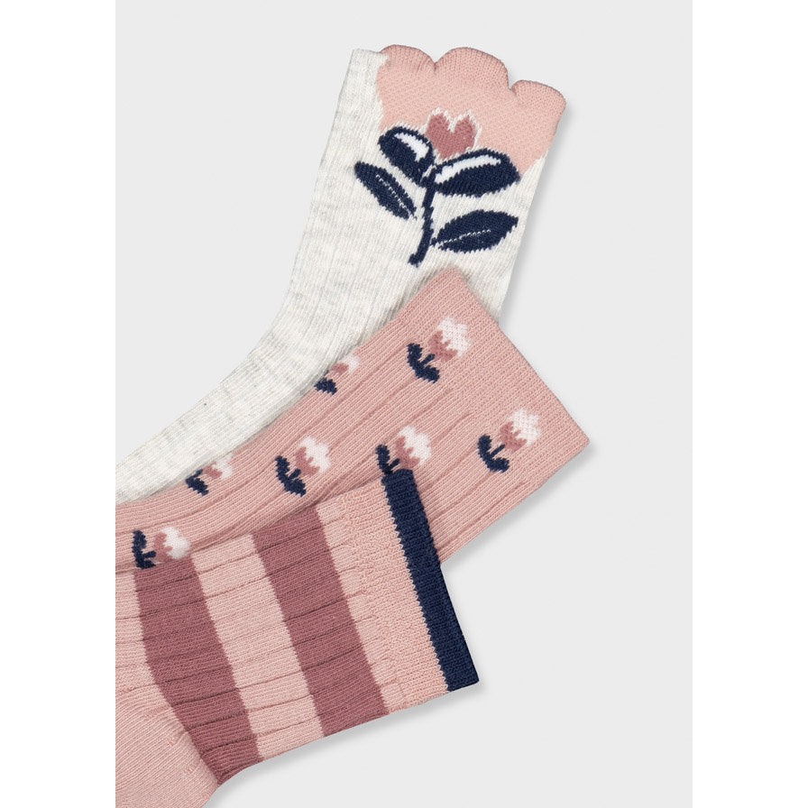 Mayoral Kışlık Kız Çorap Üçlü Set Pembe