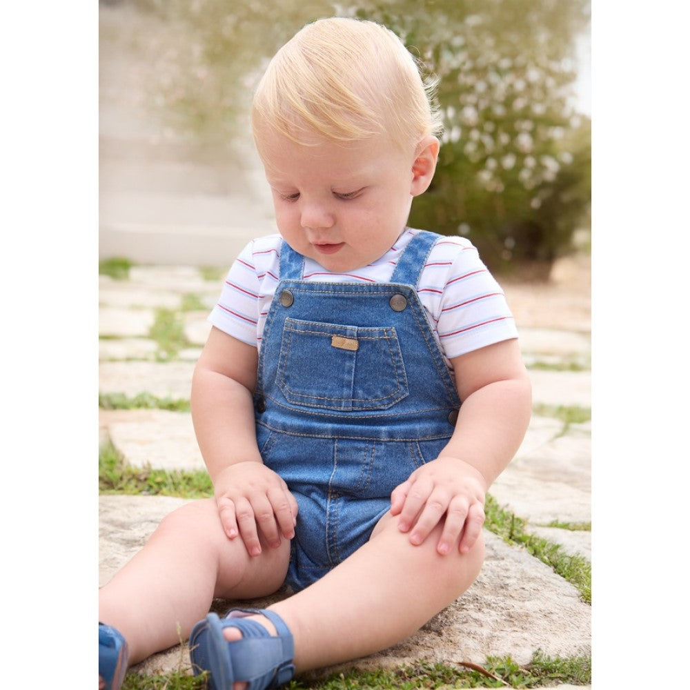 Mayoral Yazlık Erkek Bebek T-shirt Kısa Tulum Set Lacivert